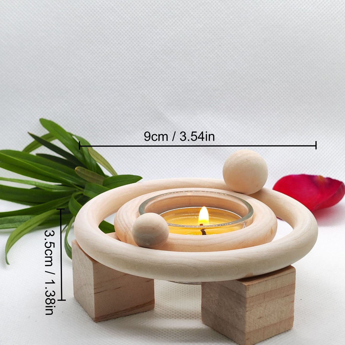 Solar System Theme Wooden Candlestick